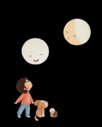 Lírio olhando para a lua